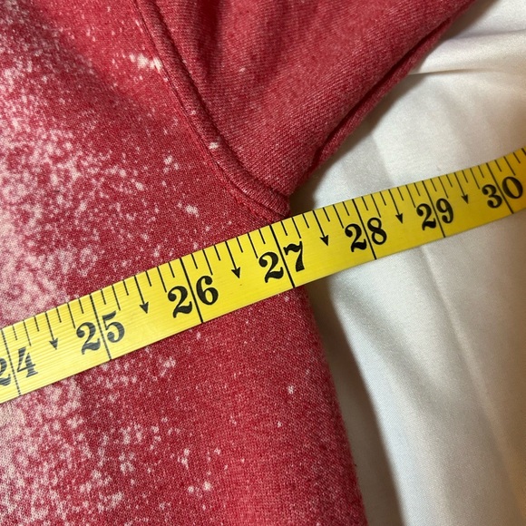 Women’s Be Merry Gildan Santa Bleach Sweatshirt 2XL Red - Picture 7 of 13